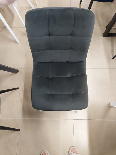 Стул на металлокаркасе Bruk blue / white из шоурума 1